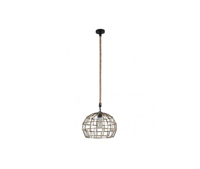 Lampara de techo fibras naturales color negro serie yute 35cm