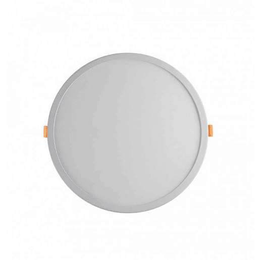 luminária embutida de alumínio cor branca série lejania 17,5cm