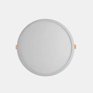 luminária embutida de alumínio cor branca série lejania 17,5cm