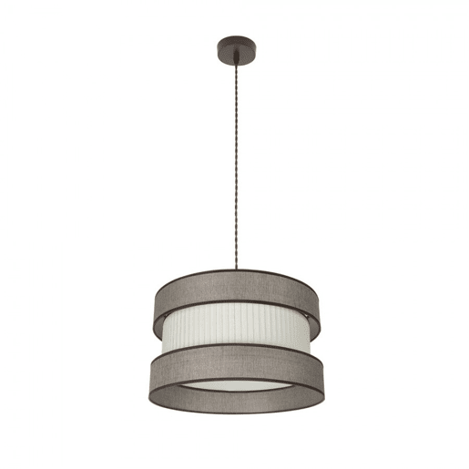 pendente de metal cor castanha série casa 40cm