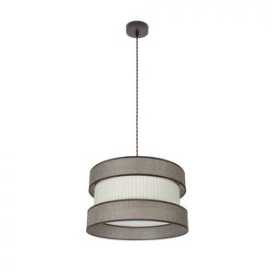 pendente de metal cor castanha série casa 40cm
