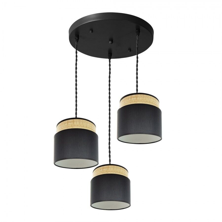 Lampara plafon metal color negro serie kandy 39cm