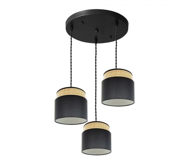 Lampara plafon metal color negro serie kandy 39cm
