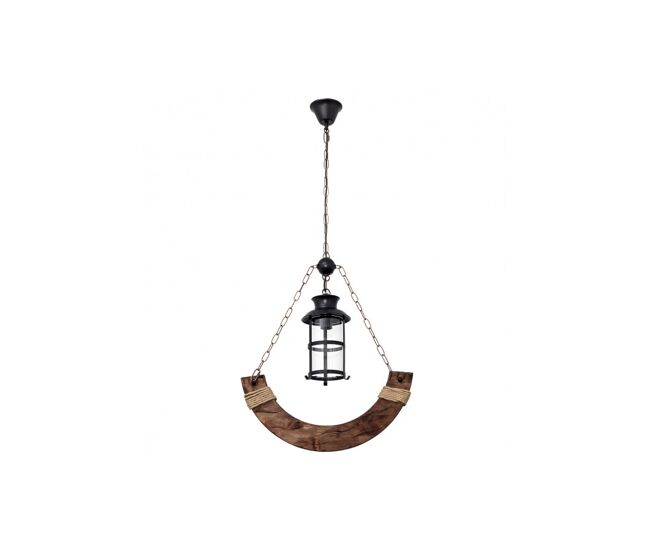 Lampara de techo madera color marron serie cortijo 54cm