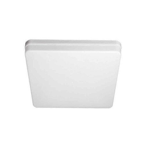 candeeiro de tecto led em policarbonato cor branca serie futuro 23cm
