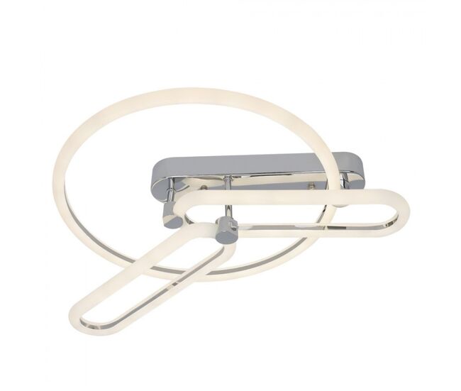 Plafon led metal color cromo serie adhara 43cm