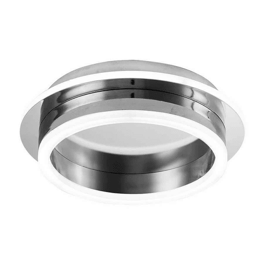 candeeiro de tecto em metal cromado série elma 24cm
