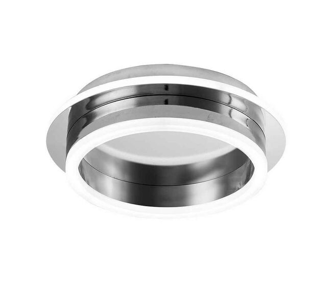 Lampara plafon metal color cromo serie elma 24cm