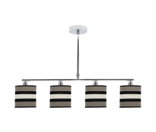 Lampara de pie metal color cromo serie karla 75cm