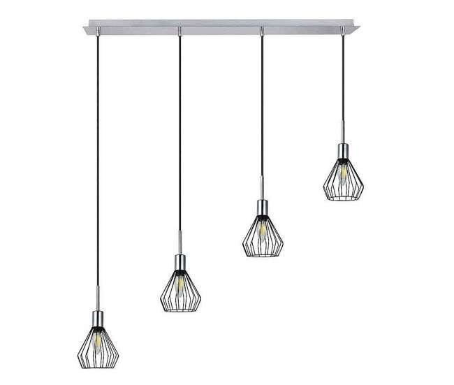 Lampara de techo metal color cromo serie san petersburgo 83cm