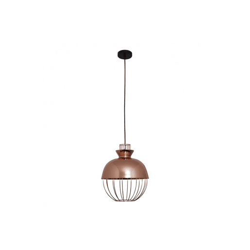 candeeiro de tecto em metal cor de cobre série toyama 29cm