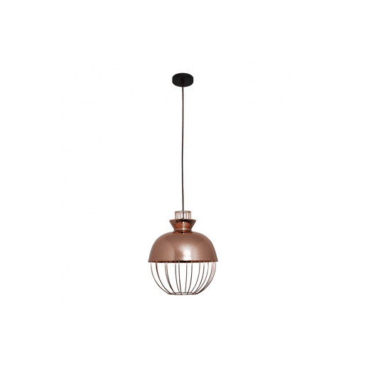 candeeiro de tecto em metal cor de cobre série toyama 29cm