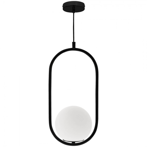 pendente de metal cor preta série aimee 20cm