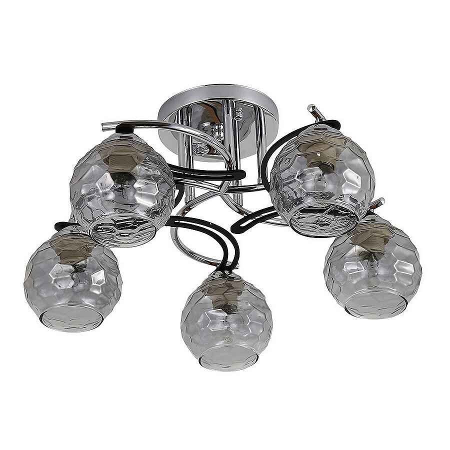 Lampara plafon metal color cromo serie etna 46cm