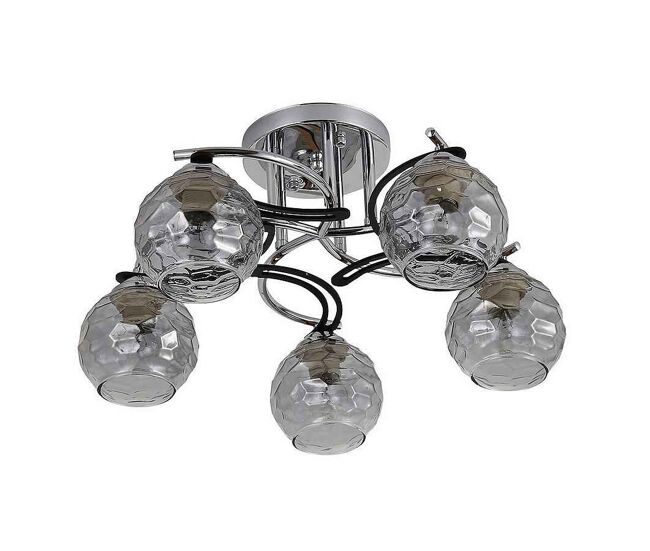 Lampara plafon metal color cromo serie etna 46cm