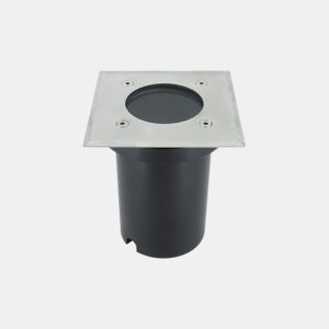 luminária de encastrar para exterior série metal níquel cor 11cm