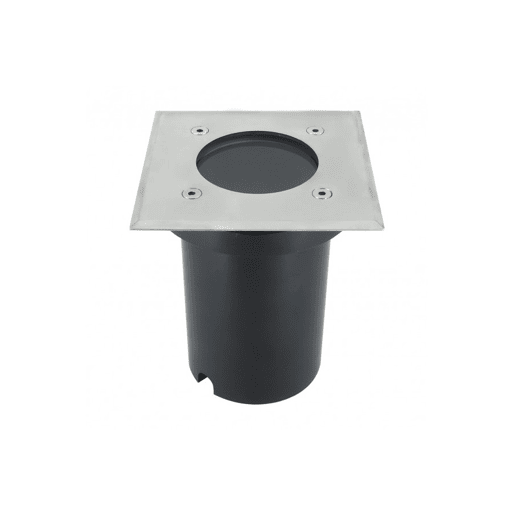 luminária de encastrar para exterior série metal níquel cor 11cm