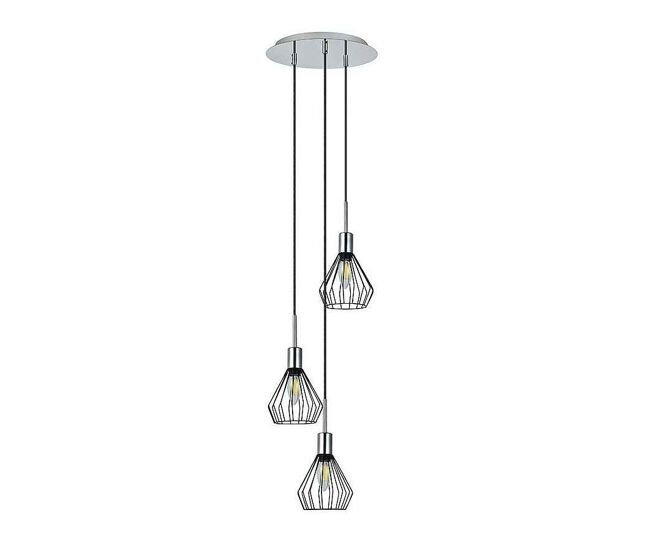 Lampara de techo metal color cromo serie san petersburgo 30cm