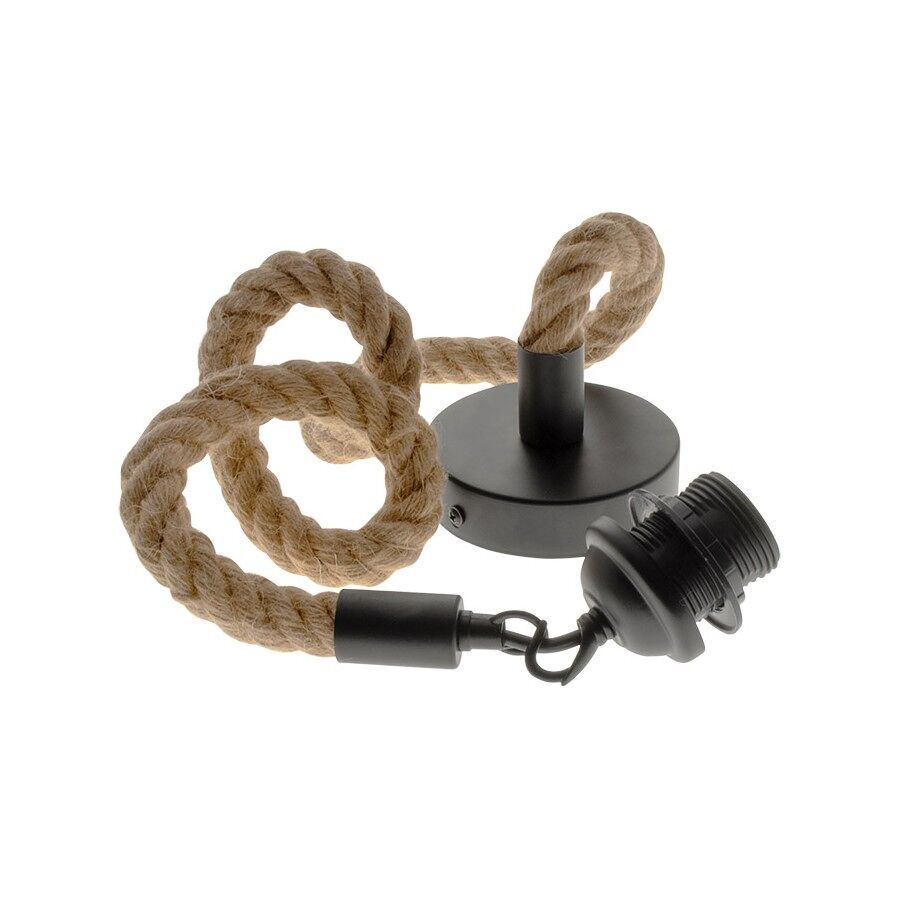 Colgante fibras naturales color beige serie cremilda 10cm