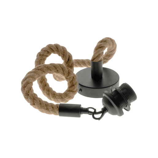 pendente de fibras naturais bege série cremilda 10cm