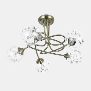 série rio de janeiro candeeiro de tecto em metal dourado 42cm