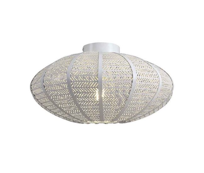 Lampara plafon metal color blanco serie simon 42cm