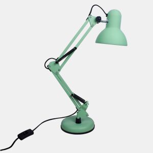 candeeiro flexográfico de metal verde série antigona 15cm