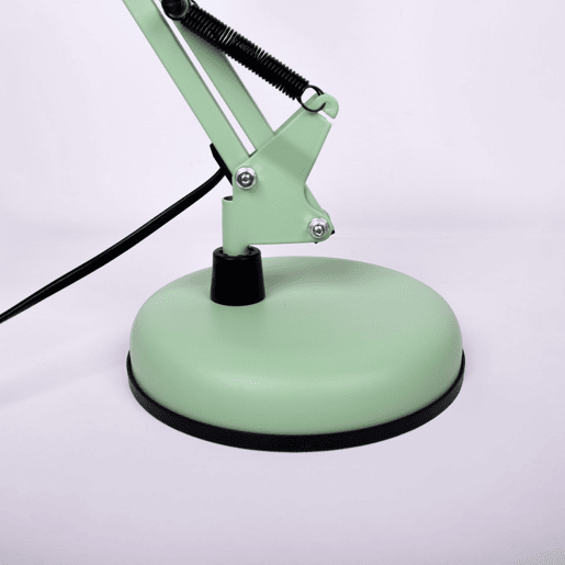 candeeiro flexográfico de metal verde série antigona 15cm