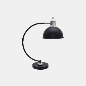 candeeiro de secretária em metal preto série lujã¡n 36cm