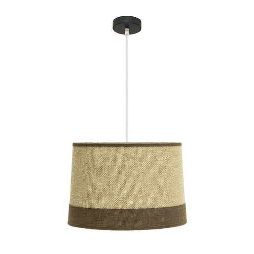 candeeiro de tecto têxtil cor castanha série tietar 40cm