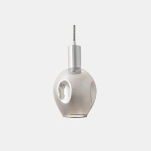candeeiro de tecto cor metal cromado série meteoro 15cm