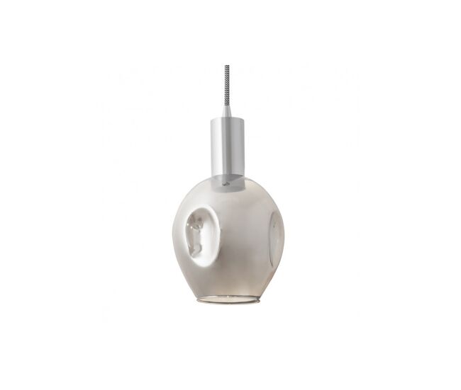 Lampara de techo metal color cromo serie meteoro 15cm