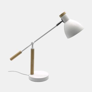 lâmpada flexográfica de metal branco série biel 15cm