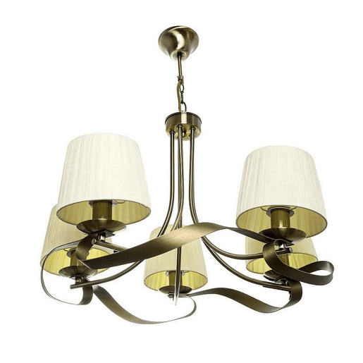 candeeiro de tecto em metal dourado série baeza 55cm