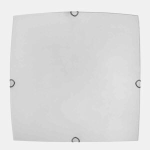 candeeiro de tecto de vidro branco série ayla 25cm