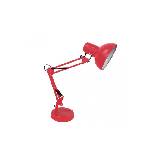 candeeiro de secretária metálico vermelho série cm