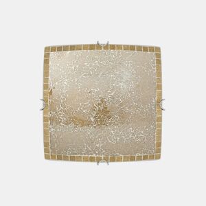 candeeiro de tecto vidro cristal cor dourada série tenor 40cm