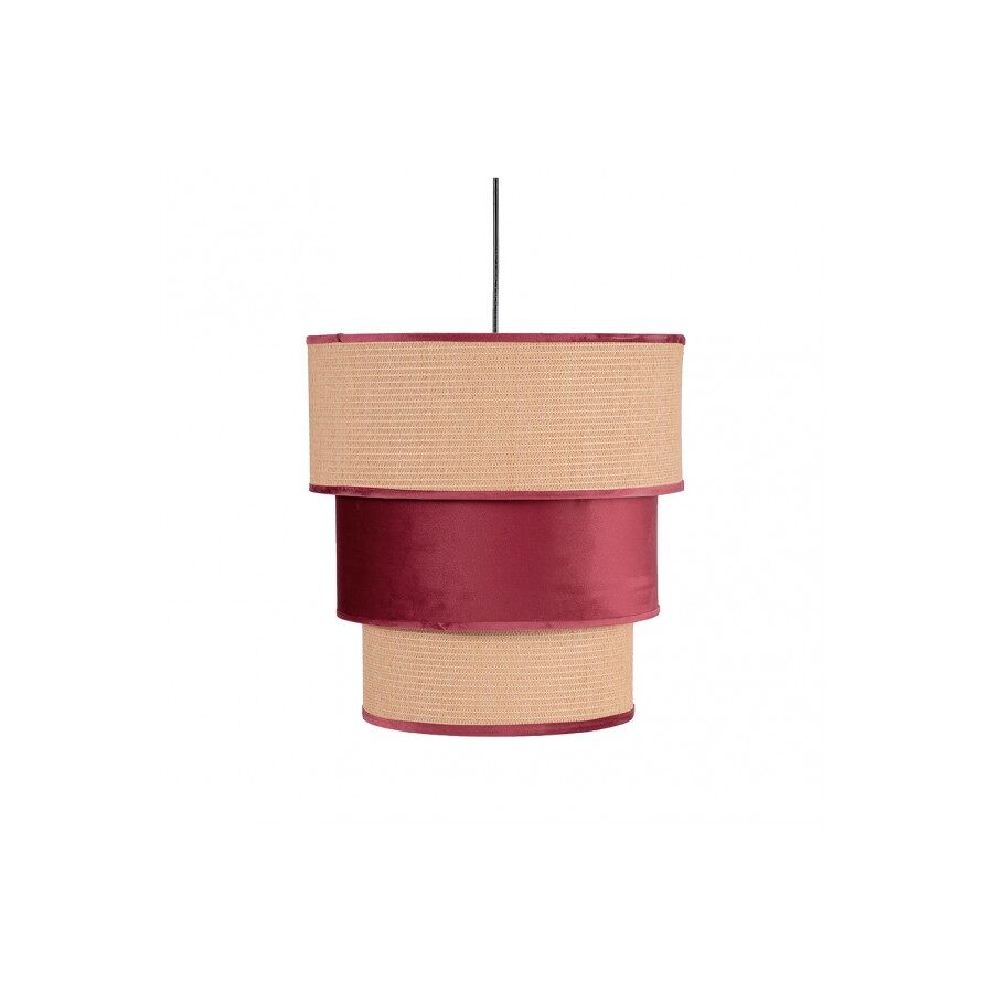 Lampara de techo textil color rojo serie lãºcio 37cm