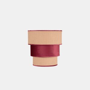 candeeiro de tecto têxtil cor vermelha lãºcio série 37cm