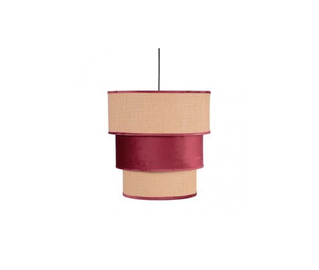 Lampara de techo textil color rojo serie lãºcio 37cm