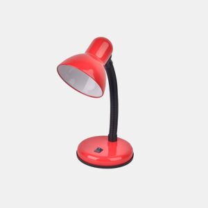 candeeiro de mesa metálico cor vermelha serie yodo 14cm