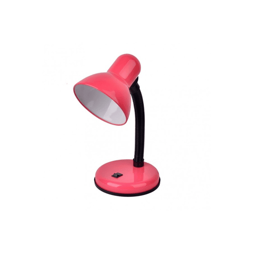 candeeiro de secretária metálico rosa série iodine 14cm