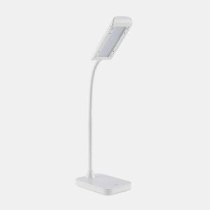 lâmpada flexográfica de metal branco série oliver 10cm