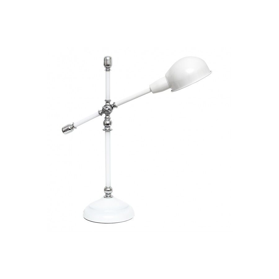 Lampara escritorio metal color blanco serie lujã¡n 50cm