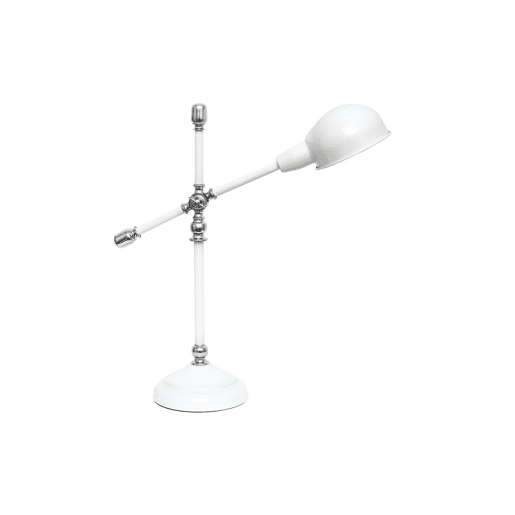 candeeiro de secretária em metal branco série lujã¡n 50cm candeeiro de secretária em metal branco série lujã¡n 50cm