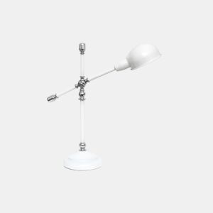 candeeiro de secretária em metal branco série lujã¡n 50cm
