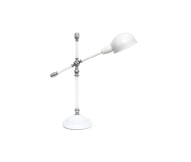 Lampara escritorio metal color blanco serie lujã¡n 50cm