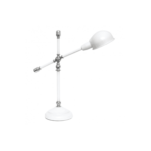 candeeiro de secretária em metal branco série lujã¡n 50cm candeeiro de secretária em metal branco série lujã¡n 50cm