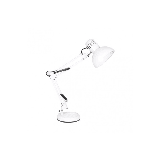 candeeiro flexográfico de metal branco série rutilo 39cm