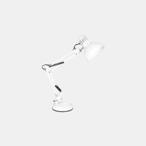 candeeiro flexográfico de metal branco série rutilo 39cm